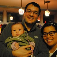 baby lucy with papa pierre and mama christine